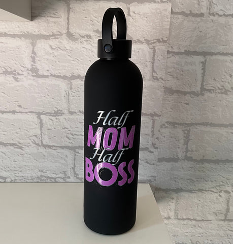 Half Mom Half Boss Water Bottle